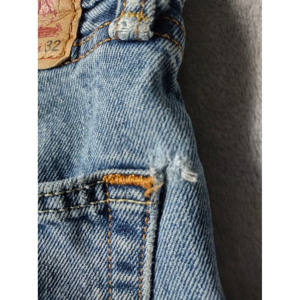 Levi's 505 Regular Fit Jeans Men's W34 L30 Blue Medium Wash Straight Leg